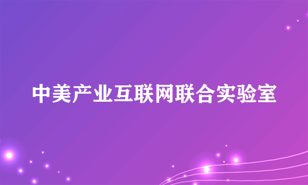 中美产业互联网联合实验室