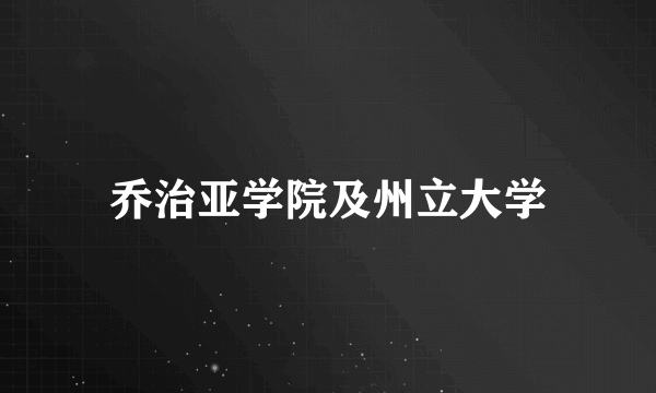 乔治亚学院及州立大学