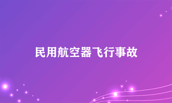 民用航空器飞行事故