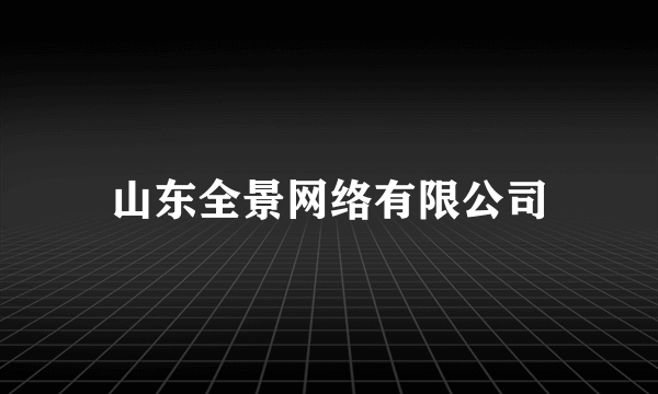 山东全景网络有限公司