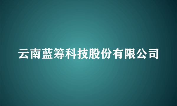 云南蓝筹科技股份有限公司