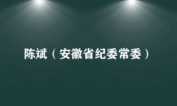 陈斌（安徽省纪委常委）