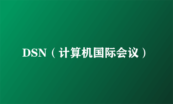 DSN（计算机国际会议）