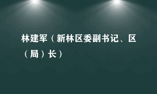 林建军（新林区委副书记、区（局）长）