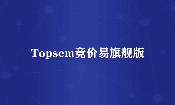 Topsem竞价易旗舰版