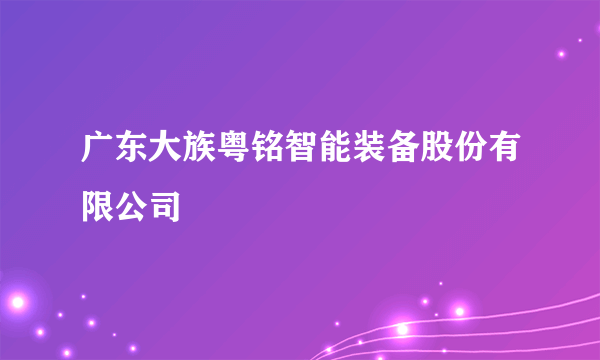 广东大族粤铭智能装备股份有限公司