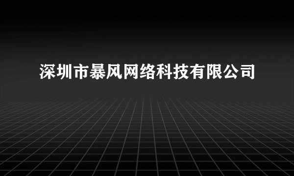 深圳市暴风网络科技有限公司