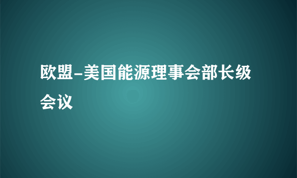 什么是欧盟-美国能源理事会部长级会议