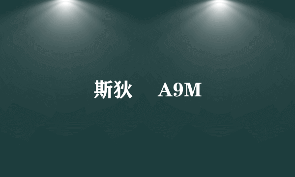 什么是斯狄渢 A9M