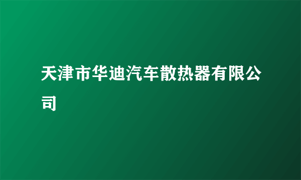 天津市华迪汽车散热器有限公司