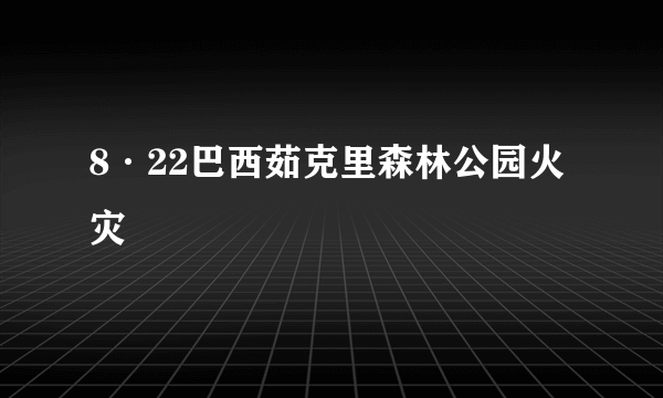 8·22巴西茹克里森林公园火灾