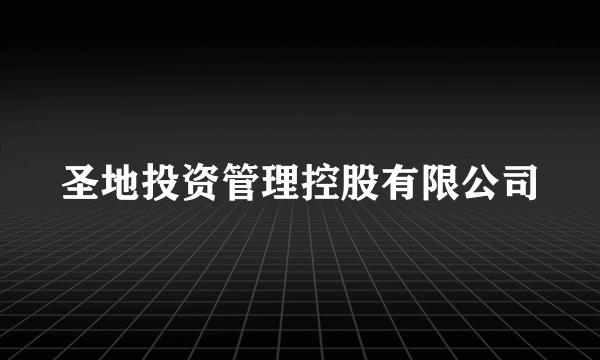 什么是圣地投资管理控股有限公司