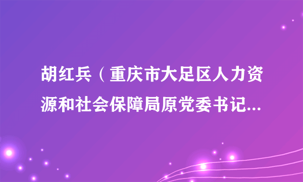 胡红兵（重庆市大足区人力资源和社会保障局原党委书记、局长）