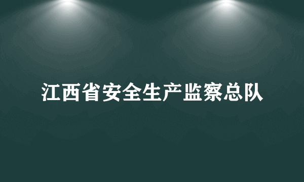 什么是江西省安全生产监察总队