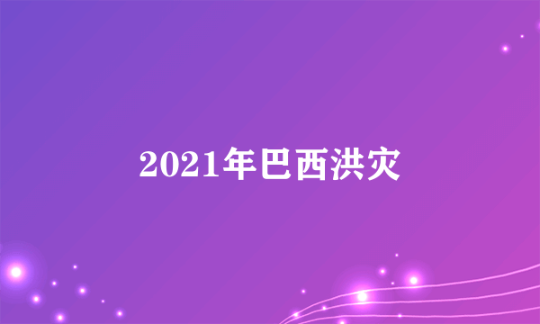 2021年巴西洪灾