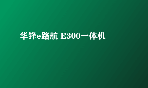 华锋e路航 E300一体机