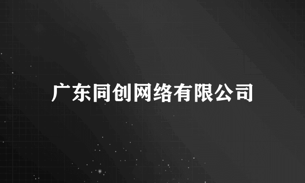 广东同创网络有限公司