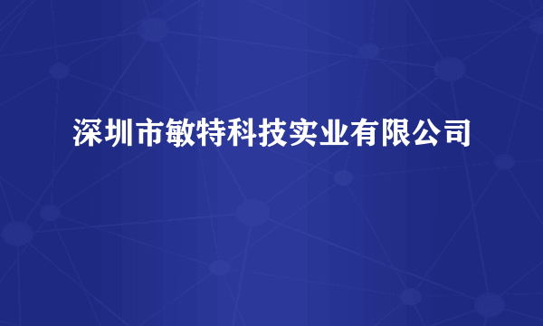 深圳市敏特科技实业有限公司