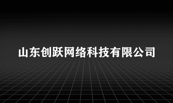 山东创跃网络科技有限公司