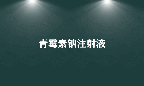 青霉素钠注射液