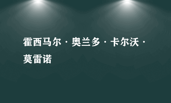 什么是霍西马尔·奥兰多·卡尔沃·莫雷诺