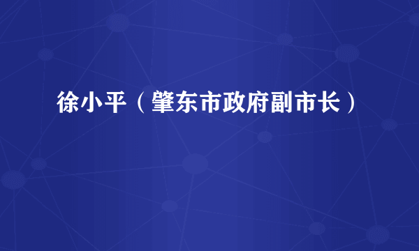 徐小平（肇东市政府副市长）