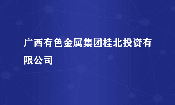 广西有色金属集团桂北投资有限公司