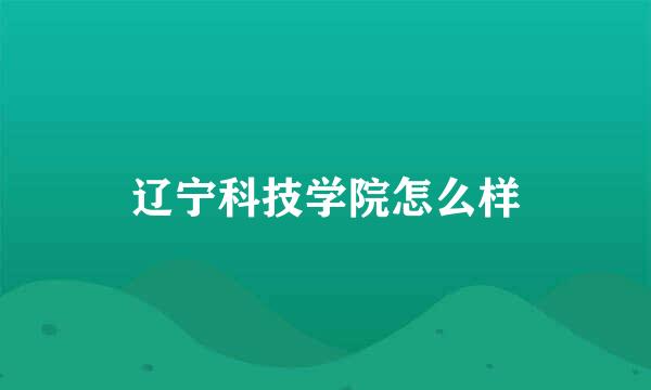 辽宁科技学院怎么样