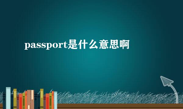 passport是什么意思啊