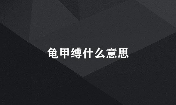 龟甲缚什么意思