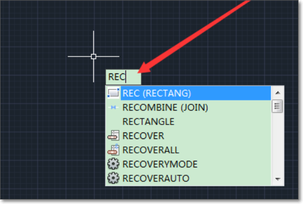CAD中怎么使REC快捷键绘制矩形