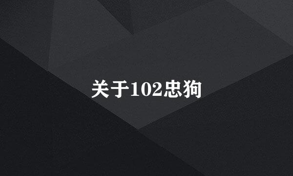 关于102忠狗