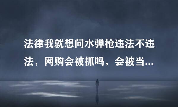 法律我就想问水弹枪违法不违法，网购会被抓吗，会被当成私藏枪支吗