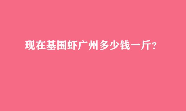 现在基围虾广州多少钱一斤？