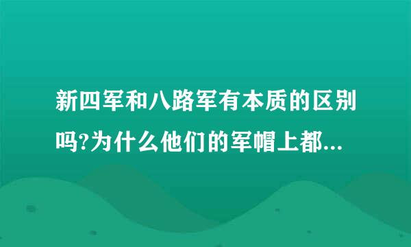 新四军和八路军有本质的区别吗?为什么他们的军帽上都是国民党的军徽?