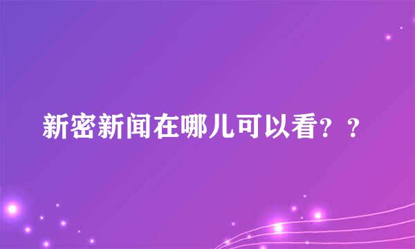 新密新闻在哪儿可以看？？