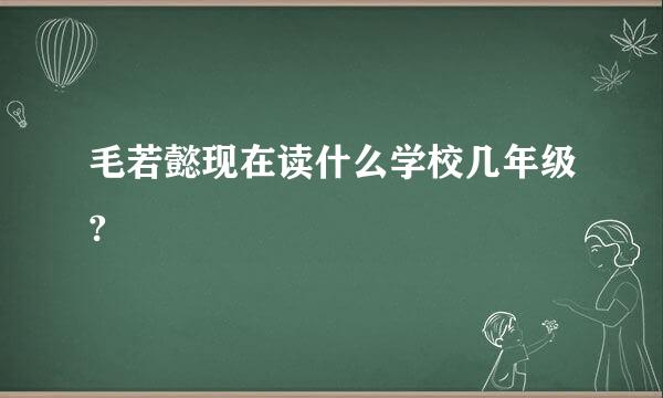 毛若懿现在读什么学校几年级?