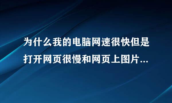 为什么我的电脑网速很快但是打开网页很慢和网页上图片也很慢才显示