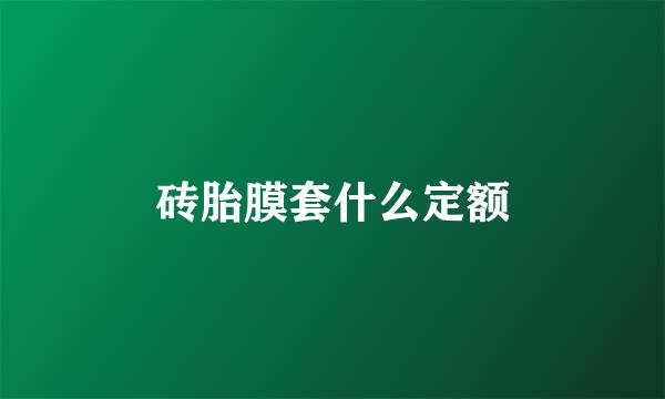 砖胎膜套什么定额