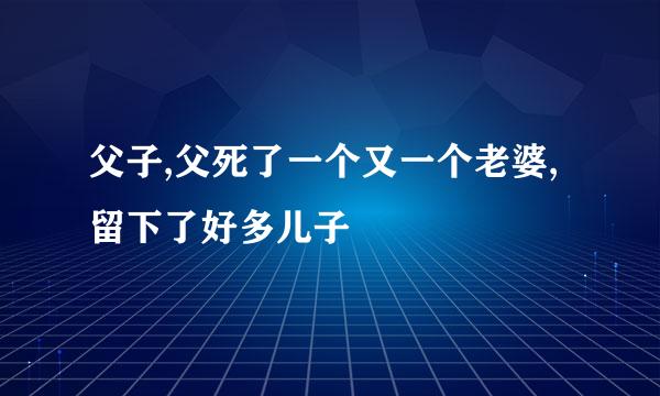 父子,父死了一个又一个老婆,留下了好多儿子