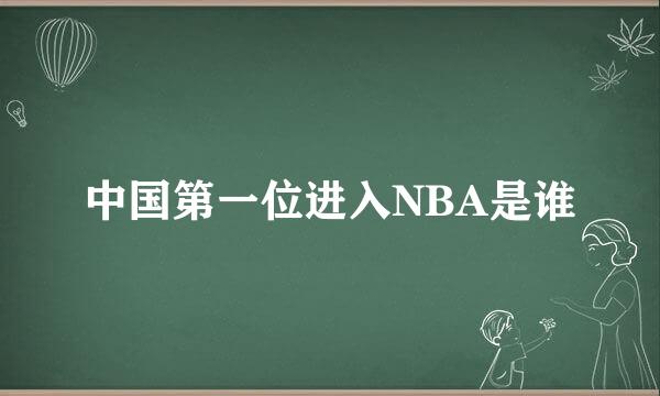 中国第一位进入NBA是谁