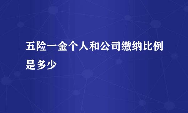 五险一金个人和公司缴纳比例是多少