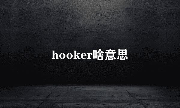 hooker啥意思