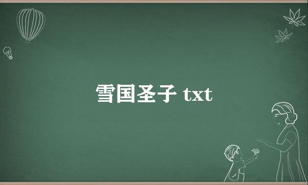 雪国圣子 txt