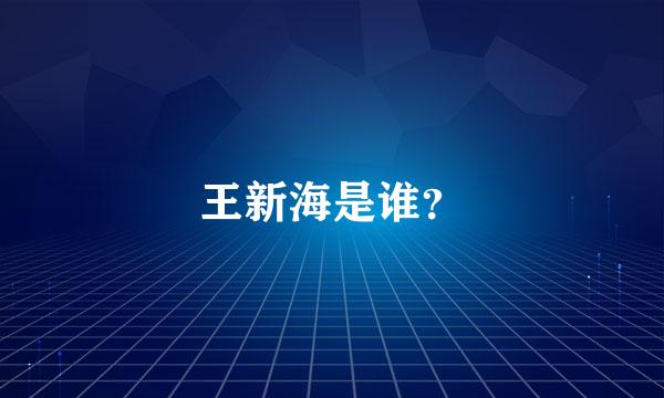 王新海是谁？