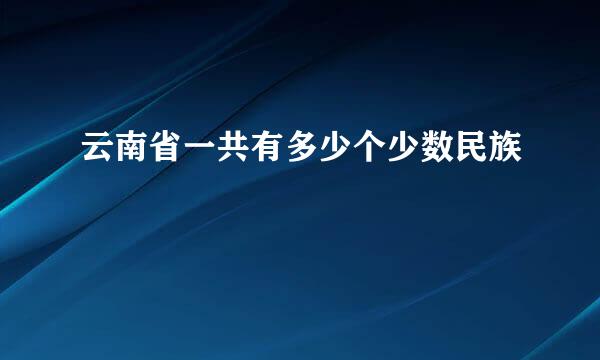 云南省一共有多少个少数民族