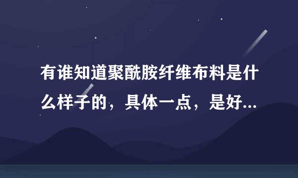 有谁知道聚酰胺纤维布料是什么样子的，具体一点，是好不了还是很次的那种？