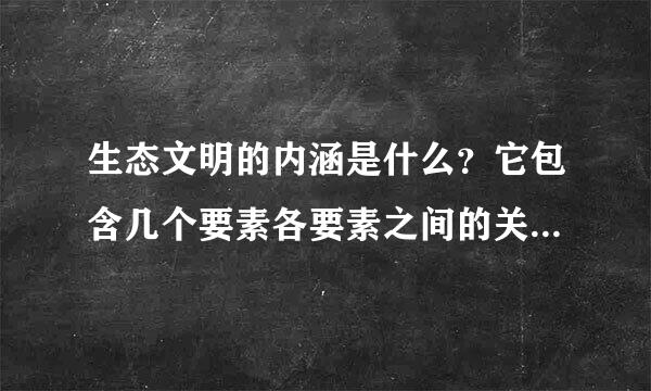 生态文明的内涵是什么？它包含几个要素各要素之间的关系是怎样的