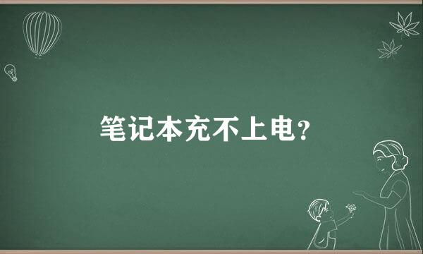 笔记本充不上电？