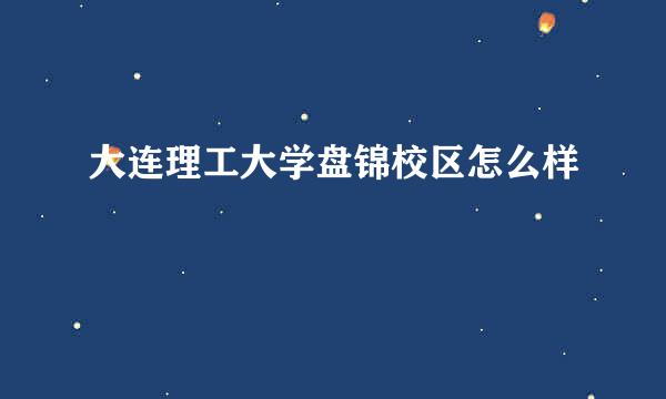 大连理工大学盘锦校区怎么样